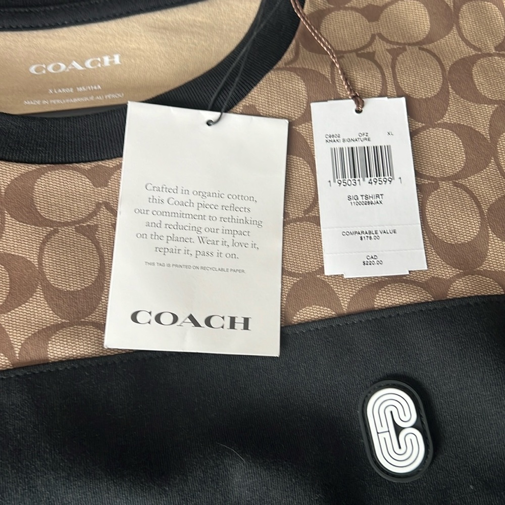 Black and brown Coach Shirt